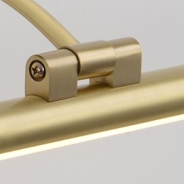Applique da parete nordica in acrilico e ottone con specchio frontale