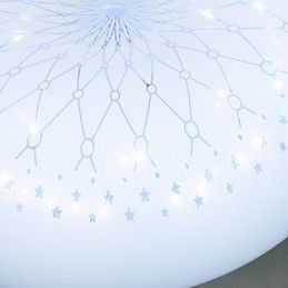 Plafoniera a cupola LED stile contemporaneo in acrilico, 3 lampadine, montaggio a filo