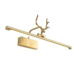 Applique da parete in ottone nordico con luce frontale a specchio