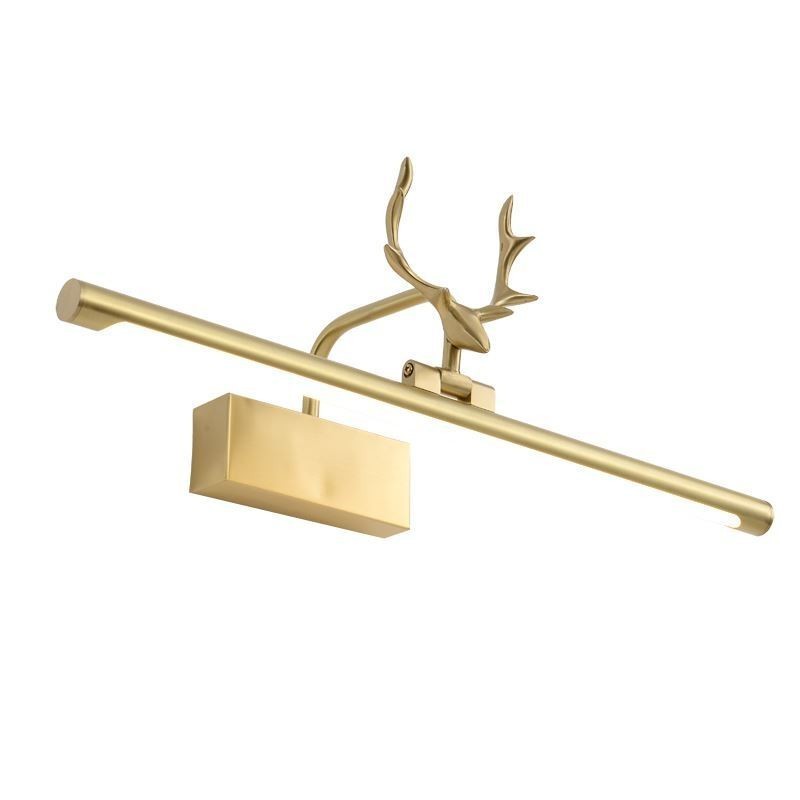 Applique da parete in ottone nordico con luce frontale a specchio