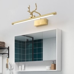 Applique da parete in ottone nordico con luce frontale a specchio