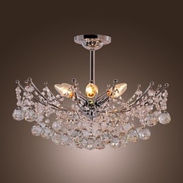 Lampadario a soffitto in cristallo a 6 luci
