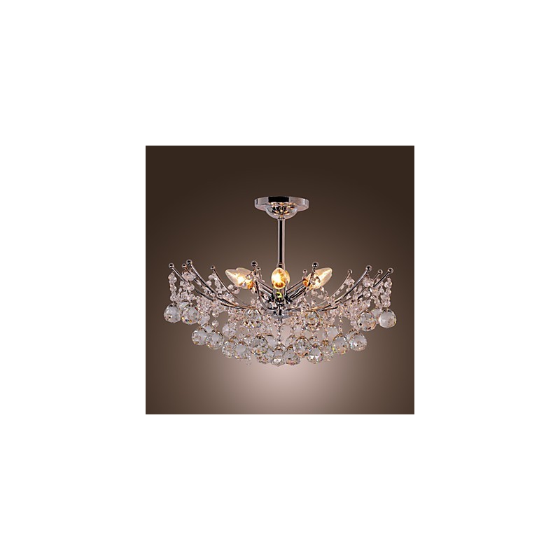 Lampadario a soffitto in cristallo a 6 luci