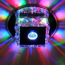 Plafoniera a filo mini in vetro e cristallo per cameretta LED