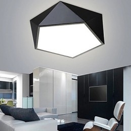 Plafoniera LED da soffitto a filo bianca e nera 36W 52 cm