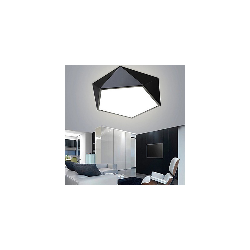 Plafoniera LED da soffitto a filo bianca e nera 36W 52 cm