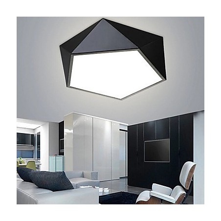 Plafoniera LED da soffitto a filo bianca e nera 36W 52 cm