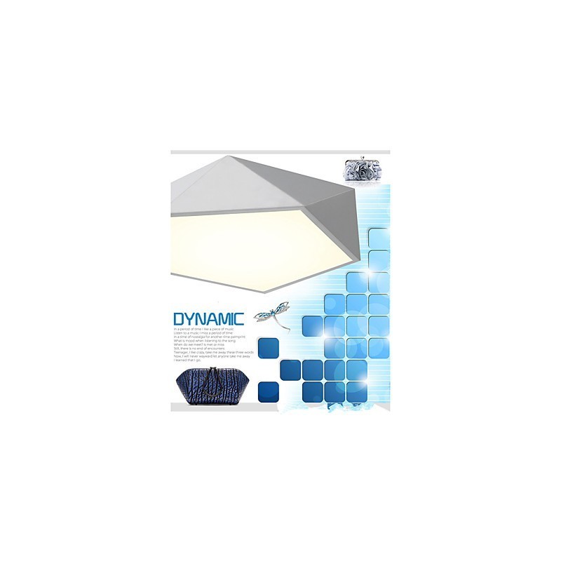 Plafoniera LED da soffitto a filo bianca e nera 36W 52 cm