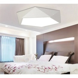 Plafoniera LED da soffitto a filo bianca e nera 36W 52 cm