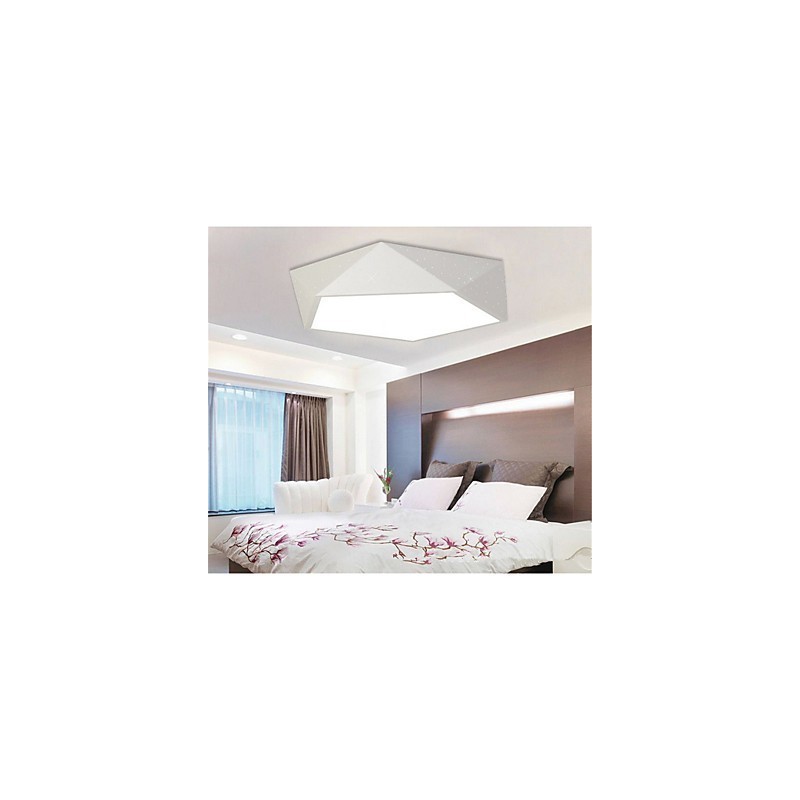 Plafoniera LED da soffitto a filo bianca e nera 36W 52 cm