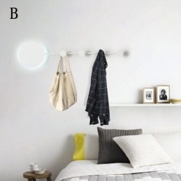 Applique da parete moderna circolare nera LED 18W 89 x 25 cm