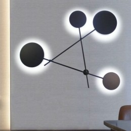Applique da parete moderna geometrica in ferro 4 luci 100x94 cm