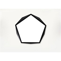 Plafoniera LED da soffitto a filo bianca e nera 36W 52 cm