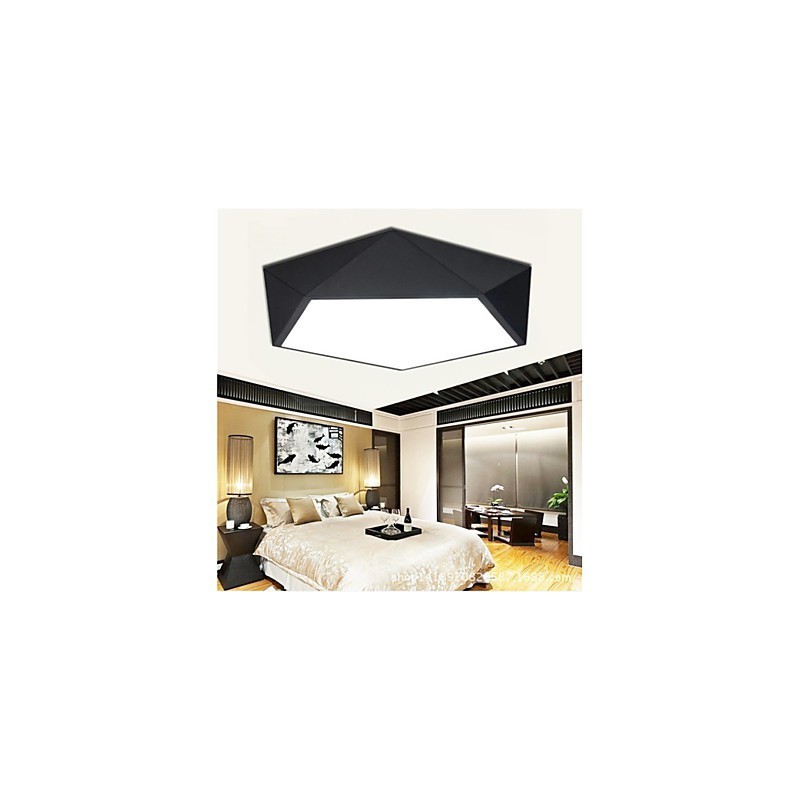 Plafoniera LED da soffitto a filo bianca e nera 36W 52 cm