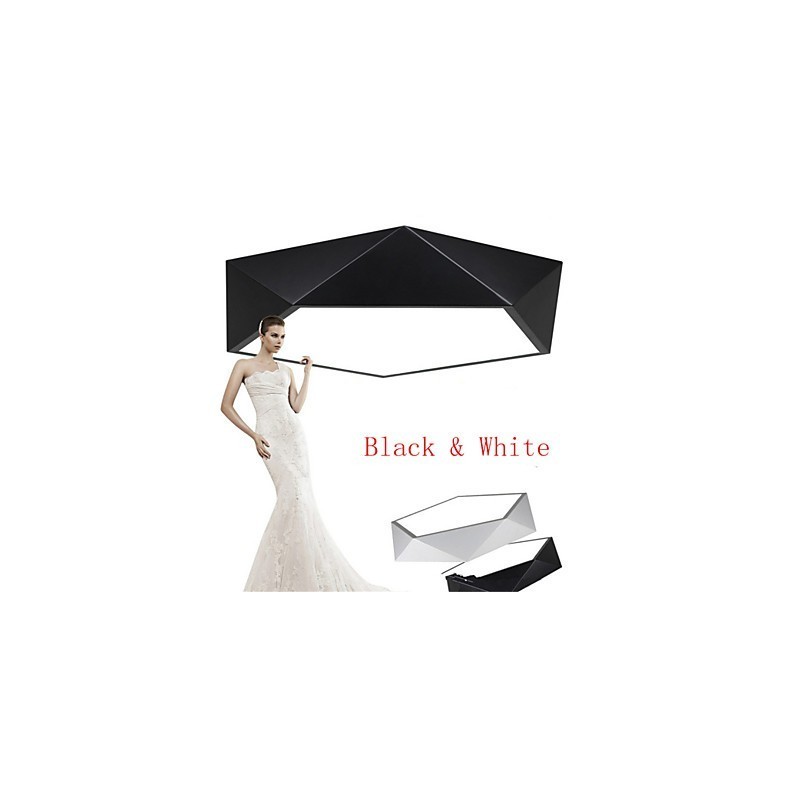 Plafoniera LED da soffitto a filo bianca e nera 36W 52 cm