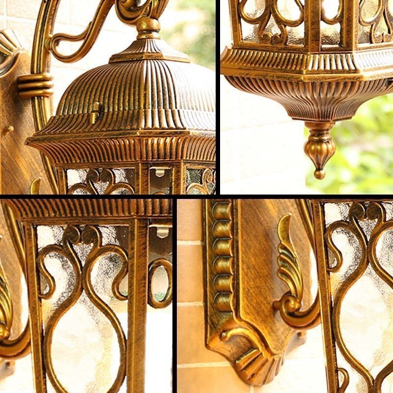 Applique da parete esterna vintage europea intagliata impermeabile IP23 20*30*53 cm