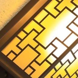 Applique da parete per esterni stile cinese con griglia per finestra impermeabile