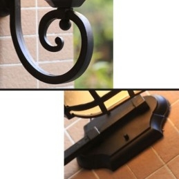 Applique da parete da esterno retrò europea, 1 luce, vetro smerigliato, IP23