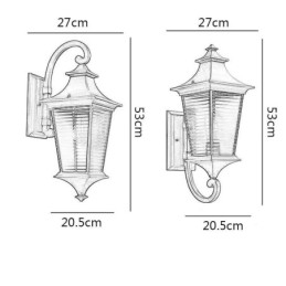 Applique da esterno moderna impermeabile per gazebo, cortile, corridoio, giardino e balcone