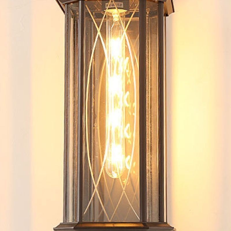 Applique da parete da esterno stile cinese a testa singola impermeabile a forma di streamer
