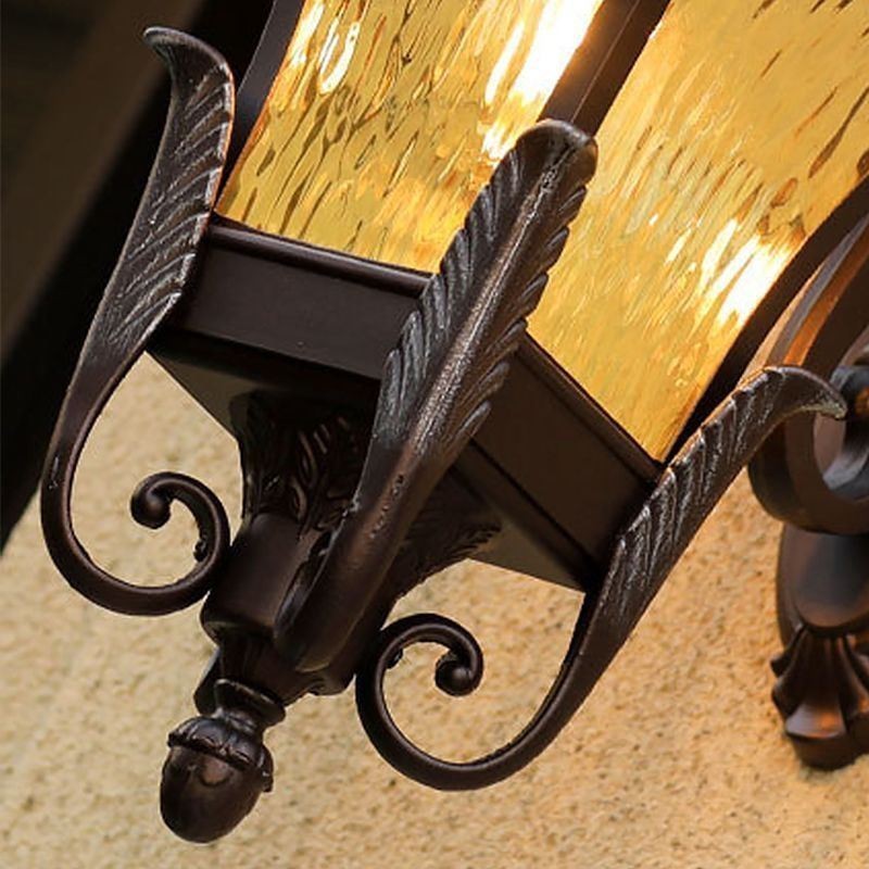 Applique da parete da esterno in vetro stile cinese, singola luce, IP23