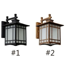 Applique da parete da esterno impermeabile stile cinese a forma di padiglione per giardino, balcone