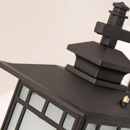 Applique da parete da esterno impermeabile stile cinese a forma di padiglione per giardino, balcone
