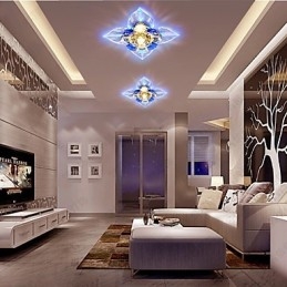 Plafoniera a filo in cristallo CreativeTube Smd con 3 lampadine incluse