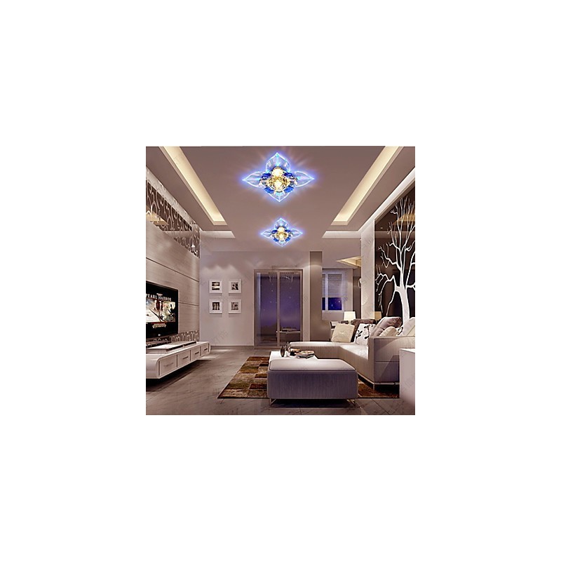 Plafoniera a filo in cristallo CreativeTube Smd con 3 lampadine incluse
