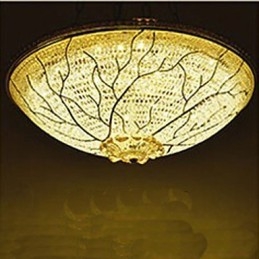 Plafoniera LED da soffitto in acrilico stile europeo oro 48 cm