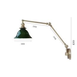 Applique da parete vintage in vetro e ottone 1 luce E27