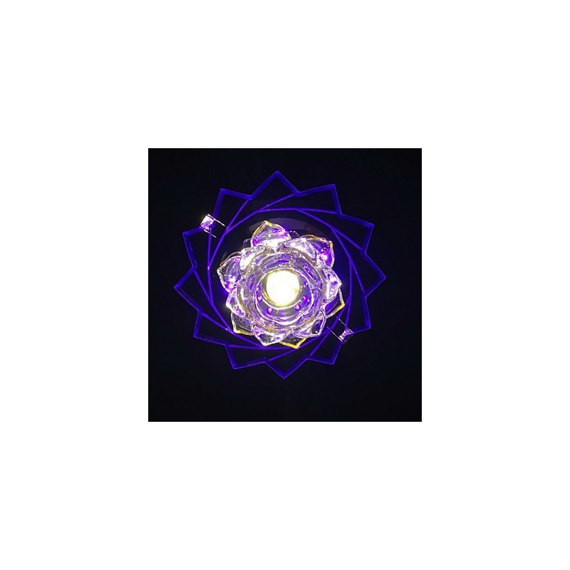 Plafoniera a filo moderna contemporanea in cristallo e metallo LED