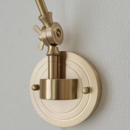 Applique da parete vintage in vetro e ottone 1 luce E27
