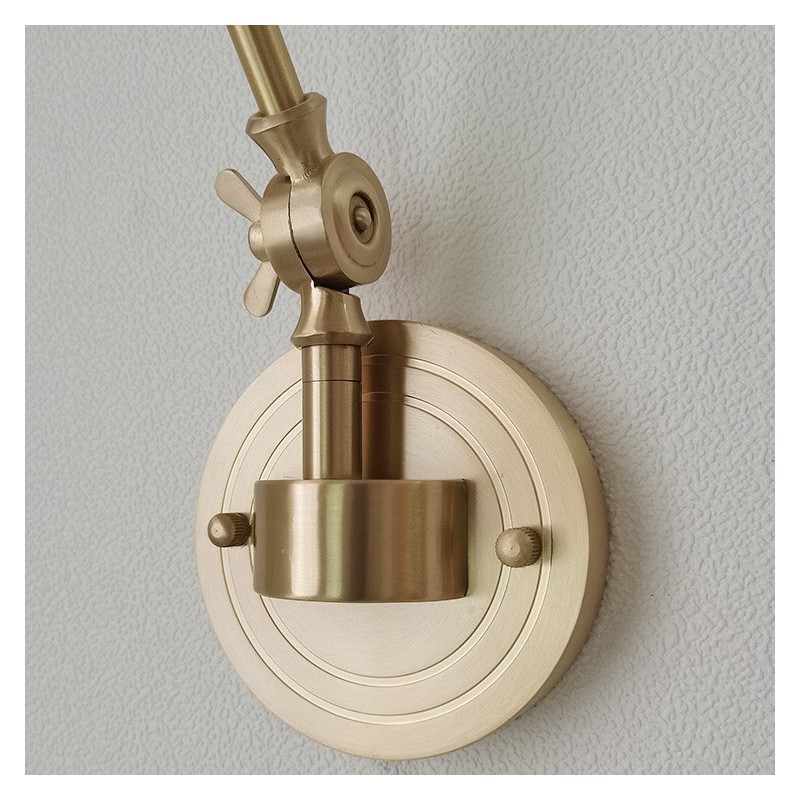Applique da parete vintage in vetro e ottone 1 luce E27