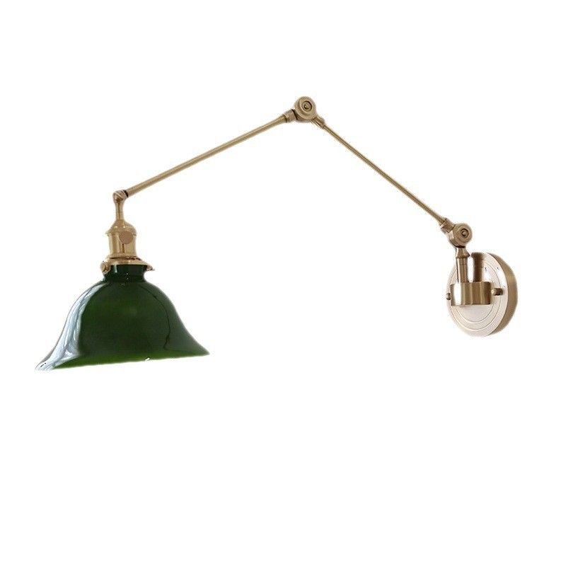 Applique da parete vintage in vetro e ottone 1 luce E27