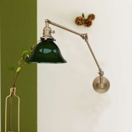 Applique da parete vintage in vetro e ottone 1 luce E27