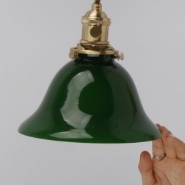 Applique da parete vintage in vetro e ottone 1 luce E27
