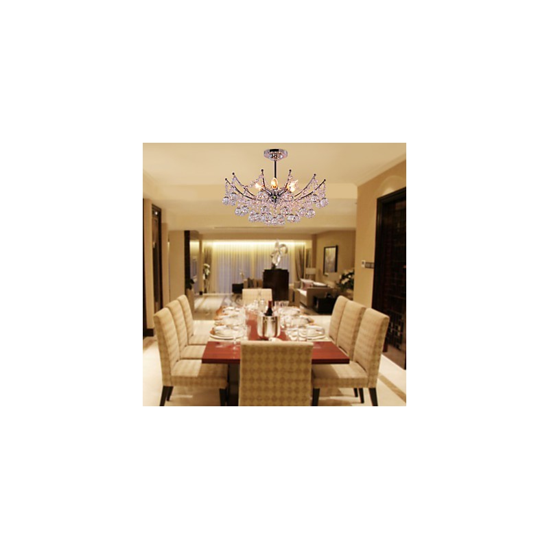 Lampadario a soffitto in cristallo a 6 luci