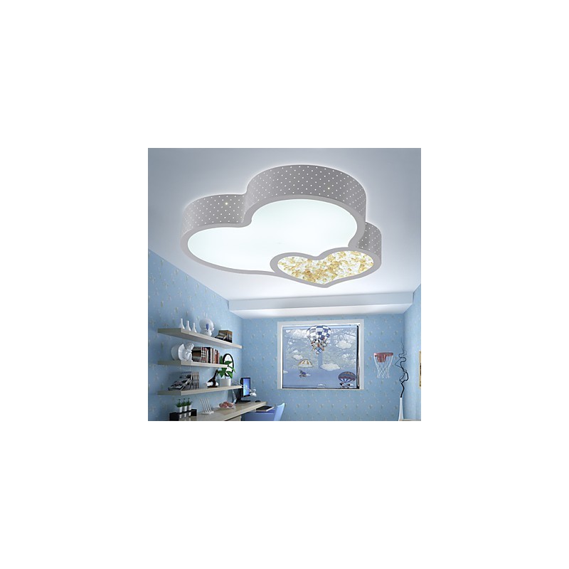 Plafoniera LED a filo moderna rossa e bianca in metallo 35 cm