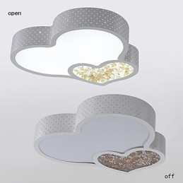 Plafoniera LED a filo moderna rossa e bianca in metallo 35 cm
