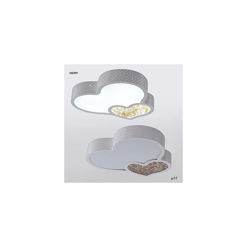 Plafoniera LED a filo moderna rossa e bianca in metallo 35 cm