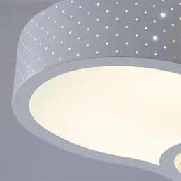 Plafoniera LED a filo moderna rossa e bianca in metallo 35 cm