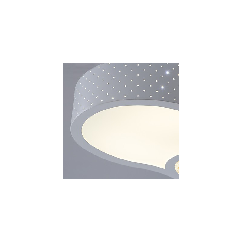 Plafoniera LED a filo moderna rossa e bianca in metallo 35 cm
