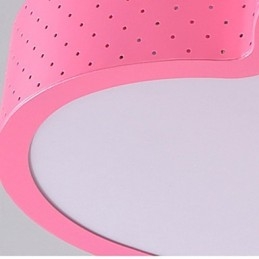 Plafoniera LED a filo moderna rossa e bianca in metallo 35 cm