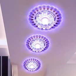 Plafoniera a filo in cristallo SMD 3W con 3 lampadine