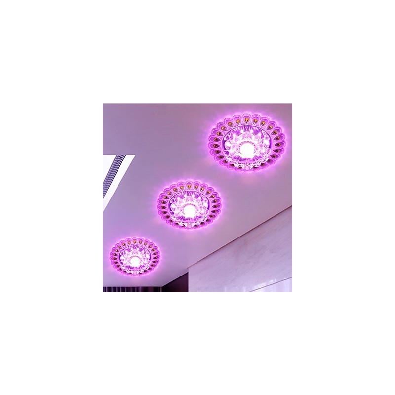 Plafoniera a filo in cristallo SMD 3W con 3 lampadine
