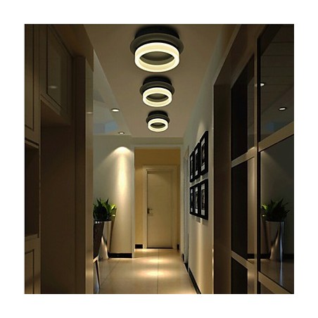Plafoniera a filo LED 8W bianca in metallo e vetro