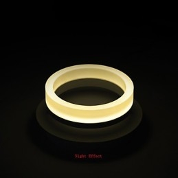 Plafoniera a filo LED 8W bianca in metallo e vetro