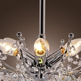 Lampadario a soffitto in cristallo a 6 luci