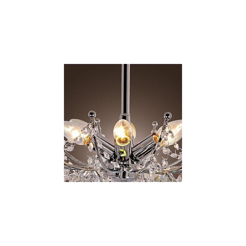 Lampadario a soffitto in cristallo a 6 luci